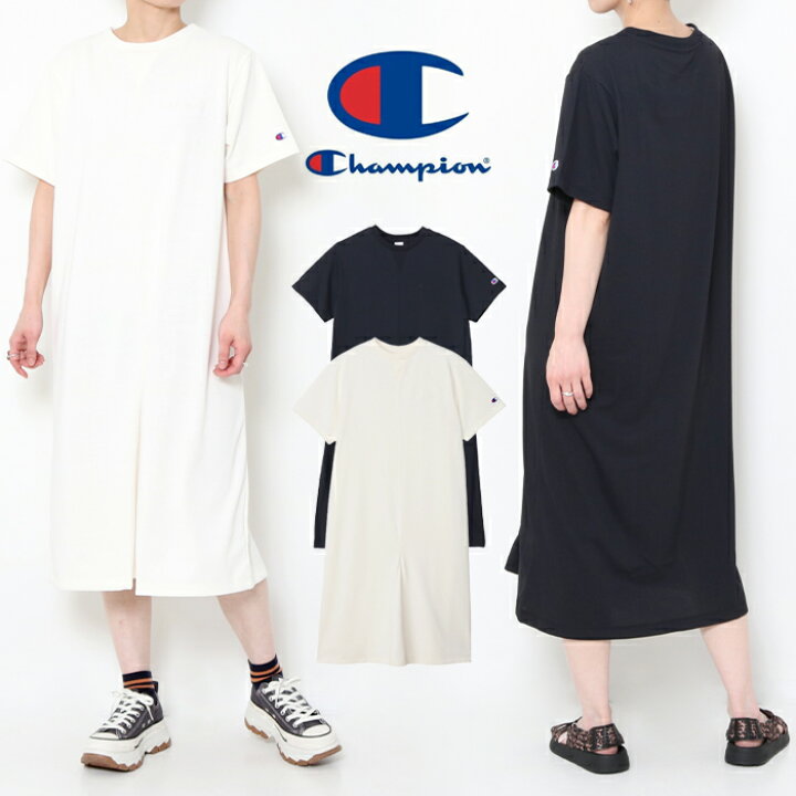 楽天市場】Champion ワンピース 24SS CW-Z318 春夏 半袖 Aライン t 
