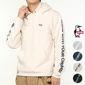 チャムス HWYC プルオーバーパーカー 袖ロゴ CH00-1464 メンズ スウェット パーカー プルパーカー 裏起毛 秋冬 おしゃれ アウトドア ブランド トレーナー M-XL グレー/ネイビー/ナチュラル/黒 カジュアル CHUMS 父の日