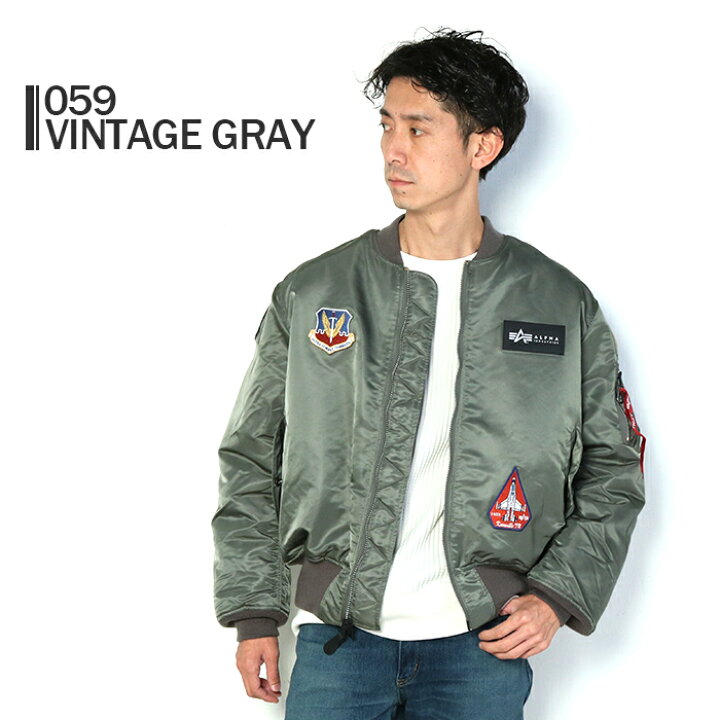 楽天市場】ALPHA アルファ MA-1 フライトジャケット TA0527 黒/カーキ  