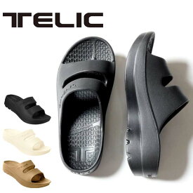 TELIC W-STRAP テリック ダブルストラップ スライド ブラック サンダル 夏 楽 らくちん 歩き やすい プール 海 室内履き リカバリーシューズ シンプル 脱ぎやすい 歩行をサポート メンズ レディース 人気 黒 プレゼント ギフト