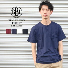BROWN BAG LIQUOR ブラウンバッグリカー BBL-CUT1303P メンズ 半袖 大きいサイズ インナー ヘンリーネック ポケット 無地 Tシャツ カットソー プレゼント ギフト 父の日