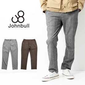 【PT10倍】 【20％OFF】 Johnbull ジョンブル エアレットイージーパンツ [Lot/21598] イージーパンツ スラックス パンツ スリム テーパード シルエット ゴム 柄 チェック メンズ きれいめ 細身 カジュアル グレー ブラウン 秋冬 大きいサイズ プレゼント プレゼント ギフト