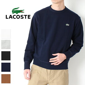 【PT10倍】 LACOSTE ラコステ Premiumcotton クルーネック スウェット メンズ 綿100％ [Lot/SH100LJ-SH100EL] ワニロゴ ブランド トレーナー ワンポイント フラットシーマ シンプル 定番 大人 紳士 きれいめ プレゼント ギフト