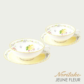 ティーカップ＆ソーサーペア ノリタケ ジュヌフレール 〈4620L/P58043A〉 Noritake 食器 ペア 碗皿