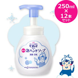 【あす楽】 数量限定 ビオレU 泡ハンドソープ ポンプ 本体 250ml×12本セット 花王 弱酸性のハンドソープ ビオレユー 手洗い せっけん 石鹸 ソープ 薬用 殺菌 消毒 ラッピング対応外 まとめ買い 事務所 店舗 会社 企業