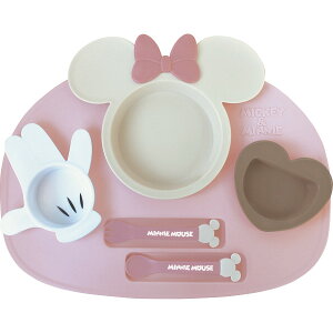 アイコンランチプレート ミニーマウス×ピンクベージュ 〈307009〉 食器セット