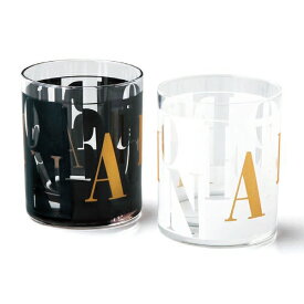 ペアロックグラスセット Black & White 〈FA80-22〉 FAUCHON フォション 食器 ペアグラス