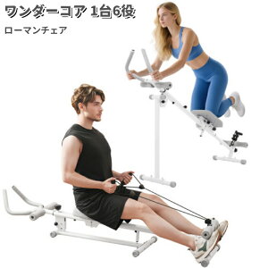 ワンダーコア 1台6役 腹筋ローラー アブグライダー ローイングマシン プッシュアップ レッグプレス サイドウエスト アブローラー ローマンチェア ヒップトレーニング ローイング ダイエッ