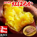 【ポイント2倍】 さつまいも 紅はるか 鹿児島 産地 直送 生芋 2L 3kg/6kg べにはるか 送料無料 美味しい さつま芋 生 …