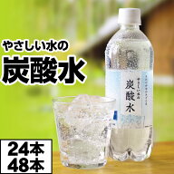 炭酸水 500ml 24本/48本 ペットボトル プレーン 24本入 1箱/2箱 LDC 国産 山形産 やさしい水の炭酸水 ケ…