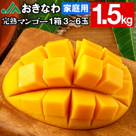 【ポイント2倍】 マンゴー 沖縄 家庭用 JAおきなわ 訳あり 完熟マンゴー 1.5kg アップルマンゴー 3～6玉 送料無料 訳ありマンゴー mango 完熟 旬の果物 フルーツ 果物 産地直送 お取り寄せ 国産 自宅用 マンゴージュース 7/18以降順次出荷