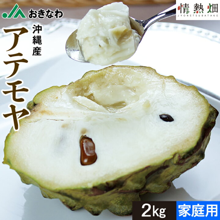 楽天市場】家庭用 JAおきなわ 沖縄産 アテモヤ 6～8玉 2kg 1箱 送料無料 ギフト トロピカルフルーツ : 情熱畑 楽天市場店