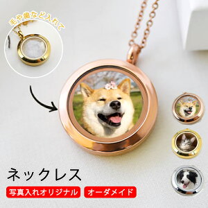 オーダーメイド ネックレス 名入れ 写真入れ ペット 遺毛ケース アクセサリー ひげケース 犬 猫 愛犬 愛猫 ハムスター 手元供養 メモリアル 思い出 ペットの誕生日 オリジナルグッズ ペット
