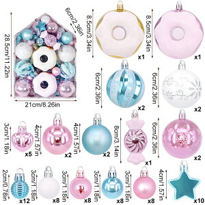 クリスマスオーナメント セット ボール 大盛り 飾り 72個入り ツリー クリスマス オーナメントセット イブ 装飾 サンタクロース 雪だるま おしゃれ 北欧 パーティー カフェ 自宅 店舗 部屋 ク