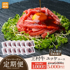 【ファーマーズの定期便｜送料無料】上村牛 ユッケが12パックが定期的に届く！｜カミチク ファーマーズマーケット