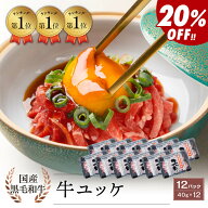 【4パックより20％お得｜生食用】国産 黒毛和牛 ユッケ 40g×12(タレ付き)【ランキング1位獲得】カミチク…