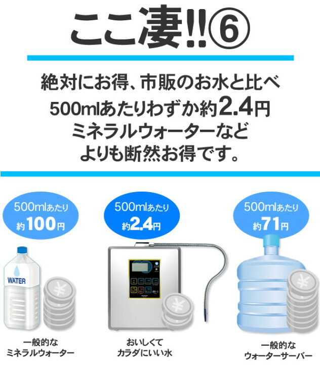 ミネラル還元水素水生成器 nhc-3800 着飾っ super hydric pure