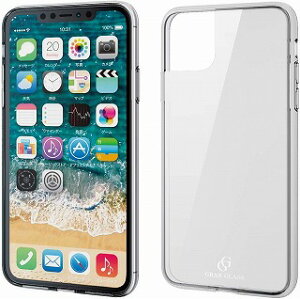 �y 13���܂Ō��ϊ����œ������� �z �G���R�� iPhone 11 Pro Max �P�[�X �n�C�u���b�h [�K���X�ƃ\�t�g�f�ނ�2��\���Ŗ{�̂�ی�] ���������A���K���X�̗p CLEAR COLOR �N���A PM-A19DHVCG1CR �������� ��