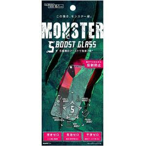 �y 13���܂Ō��ϊ����œ������� �z �g���j�e�B MG-IP20M-GMF-SPAGBK iPhone 12 Pro/12�p MONSTER GLASS 5BOOST �C�A�[�����炳�甽�˖h�~ �u���b�N �������� ���[