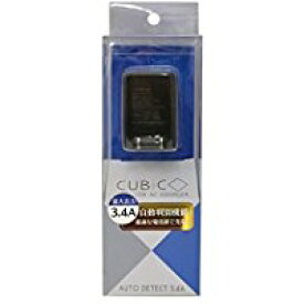 送料無料iPhoneスマートフォン用AC-USB充電器自動判別タイプ3.4A IH-ACU234ADK
