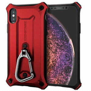�y 13���܂Ō��ϊ����œ������� �z �G���R�� iPhone XS �P�[�X iPhone X �Ή� �Ռ��z�� ZEROSHOCK �J���r�i�t�� MIL�K�i���� ���b�h PM-A18BZEROKRD �������� ���[