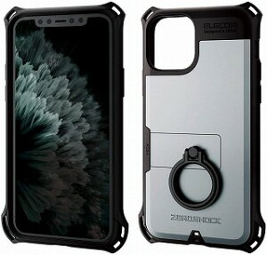 �y 13���܂Ō��ϊ����œ������� �z �G���R�� iPhone 11 Pro �P�[�X ZEROSHOCK �Ռ��z�� [�������̏Ռ�����{�̂����] �����O �V���o�[ PM-A19BZERORSV �������� ���[