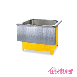 ステンレス浴槽 モダンブロック 幅:約90(92)cm 埋込式 1方半エプロン Lタイプ(左排水) SDL-91HWL クリナップ