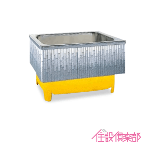 ステンレス浴槽 モダンブロック 幅:約100(102)cm 埋込式 2方半エプロン Rタイプ(右排水) SDL-102HWR クリナップ