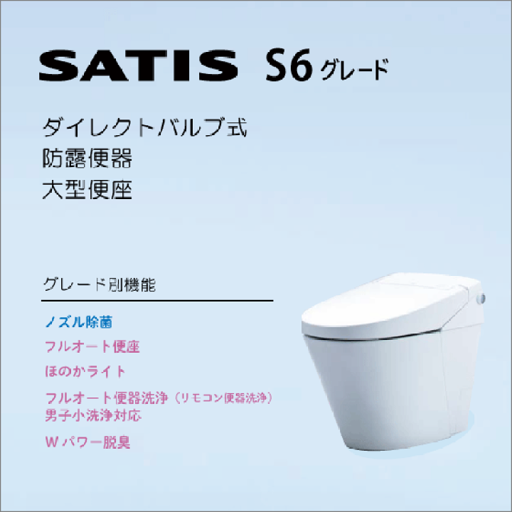 楽天市場】サティスSタイプ 床上排水(壁排水) ECO5 S6グレード 楽天市場】サティスSタイプ 床上排水(壁排水) ECO5 S6グレード
