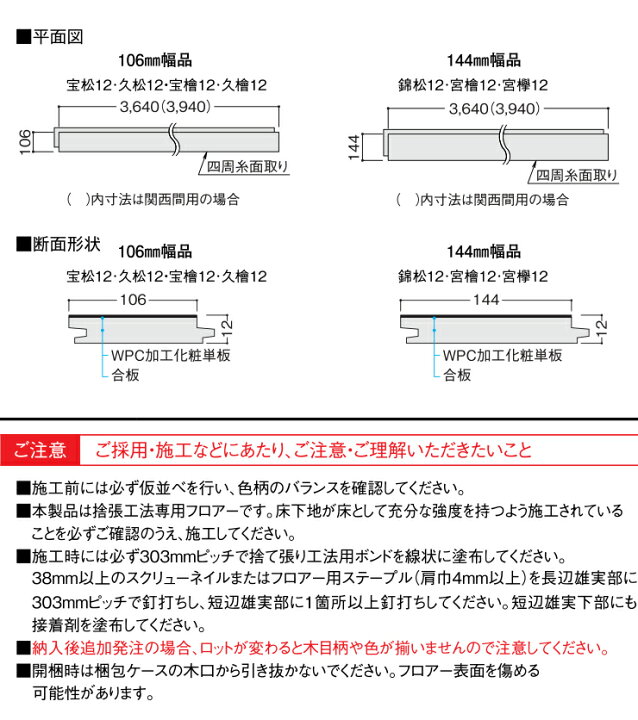 楽天市場】WPCえんこう(戸建用和風床材)天然木・高光沢<松柄>久松12・スタンダード・関東間(8枚・3.08平米)メーカー直送 DAIKEN ダイケン 大建工業 床材 フローリング じゅうたす 住+☆大型便長物☆ : DIYをサポートする 住+