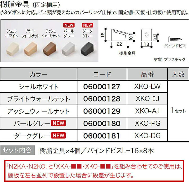 楽天市場】【全品対象200円OFFクーポン】樹脂金具（固定棚用） 1セット 