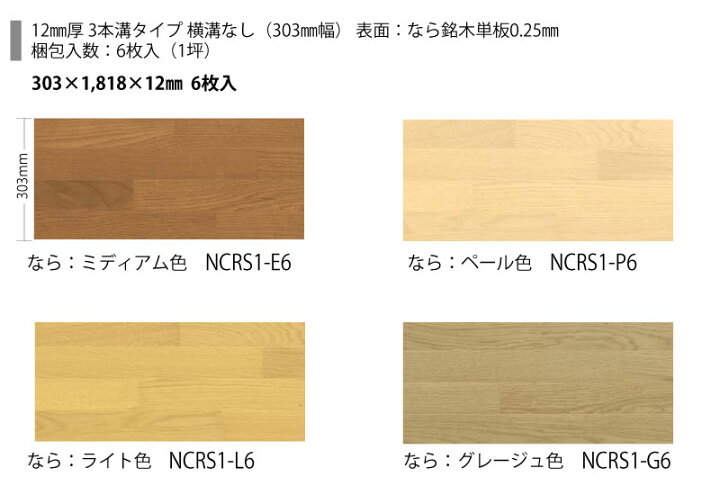 楽天市場】床材 Nクラレス 303×1818×12ミリ 6枚入 NCRS1 NODA ノダ 