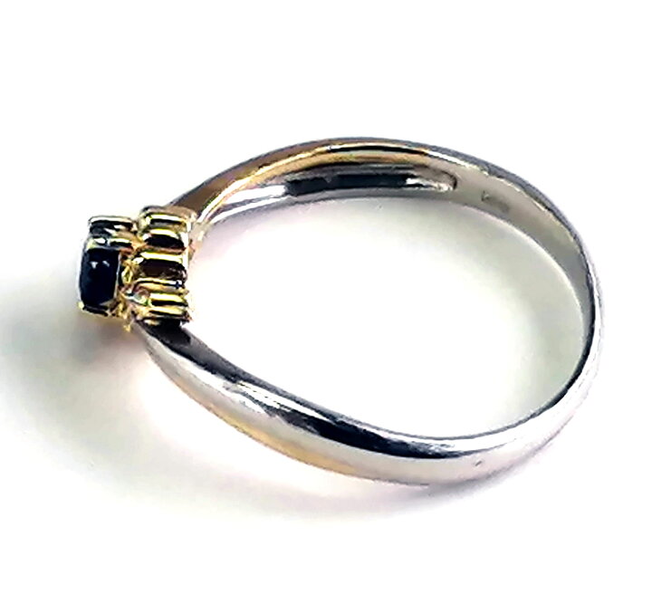 楽天市場】【中古】K18 Pt900 サファイア ダイヤモンド0.02ct リング 