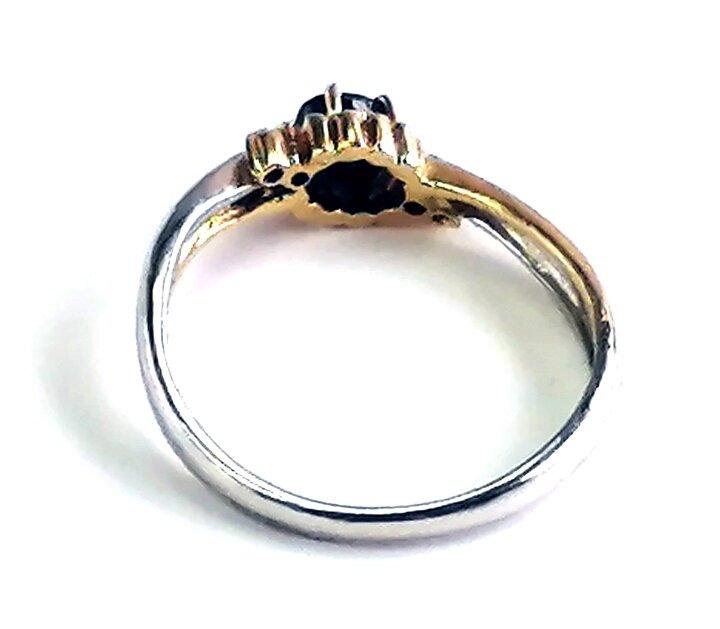 楽天市場】【中古】K18 Pt900 サファイア ダイヤモンド0.02ct リング 
