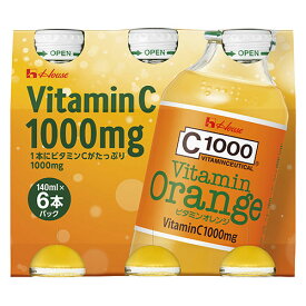 【ハウス】C1000 ビタミンオレンジ　140mL×6本入【ビタミンC】【ビタミンB1】【C1000ビタミンオレンジ】