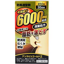 【第2類医薬品】有効成分6000mg配合した満量処方防風通聖散 アンラビリゴールドZ 450錠【漢方製剤】【肥満症】【ぼうふうつうしょうさん】ロート和漢箋　小林製薬 ナイシトールをお飲みの方におすすめ最強処方