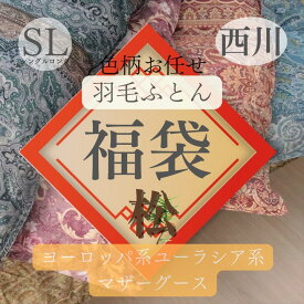 寝具【★★年に一度の決算1000円クーポン配布★★】西川 羽毛布団 シングル 松 2024福袋 お楽しみ袋 ハッピーバック ラッキーバック 色柄込み おすすめ オススメ マザーグース93％ 日本製 大特価 人気羽毛 シングルロング