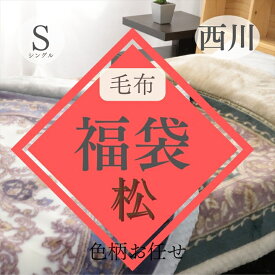 寝具【★お買い物マラソン限定クーポン配布 新生活応援 日時指定可★】西川 毛布 シングル 松2024福袋 柄込み お楽しみ袋 二枚合わせ毛布 軽量　掛け布団　洗える　西川 2枚合わせ 一人暮らし 西川 冬用布団 西川掛け布団 衿付き 北欧 ペイズリー 人気西川毛布母の日