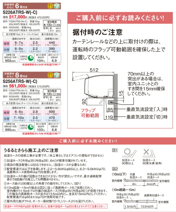 楽天市場】【工事費込セット（商品＋基本工事）】 [S256ATRS-W] RX 