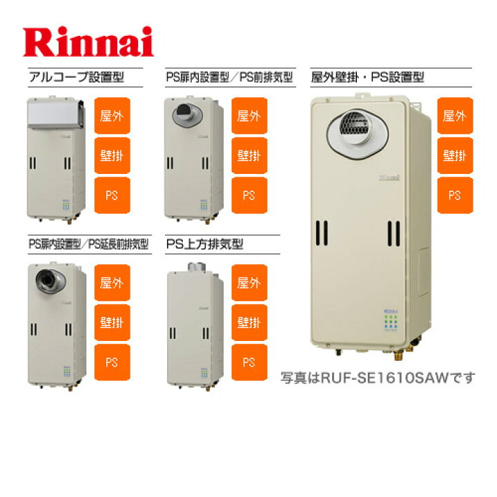 楽天市場 納期回答遅れ有 工事対応可能 Ruf Se1610sau 13a 都市ガス リンナイ ガス給湯器 Ruf Seシリーズ スリムタイプ 設置フリータイプ 16号 オート 追い炊き付 エコジョーズ Ps上方排気型 15a シャドーホワイトiii 価格 給湯器 オート オート Ruf