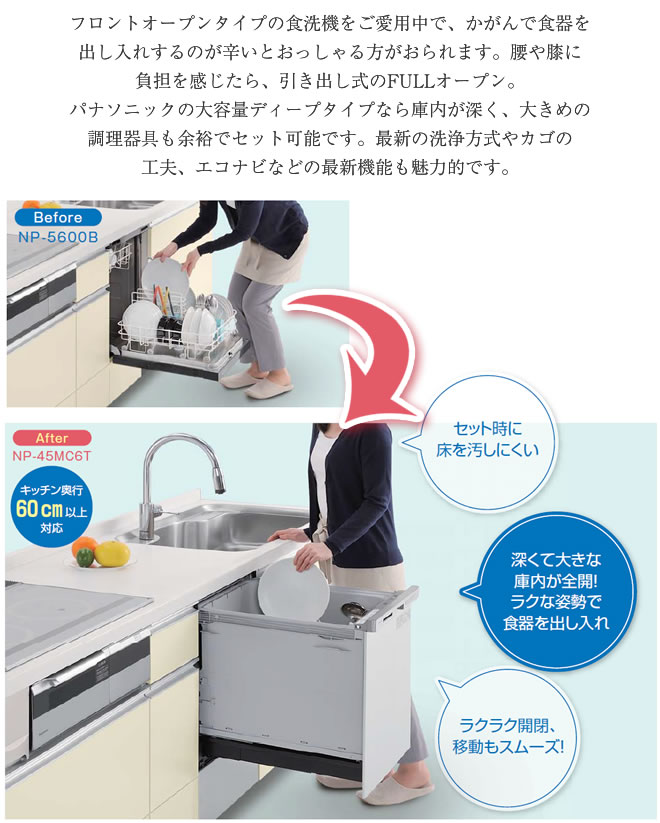 楽天市場】【無料3年保証】[NP-45MC6T] パナソニック 食器洗い乾燥機