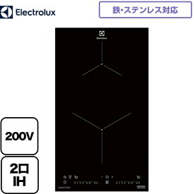 【3年保証】[EHI326CB] 2口 IHクッキングヒーター エレクトロラックス ドロップインコンロ 200V 30A 天面操作 チャイルドロック ブラック 【送料無料】