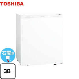 【クーポン有★2024/5/29迄】 [GR-HB40PA-WU] 東芝 冷蔵庫 右開きタイプ 容量38L 1ドア冷蔵庫 【1～2人向け】 【小型】 ホワイト 【送料無料】【特別配送】【代引不可】