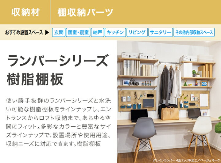 楽天市場】南海プライウッド 収納材 棚収納パーツ ランバーシリーズ 