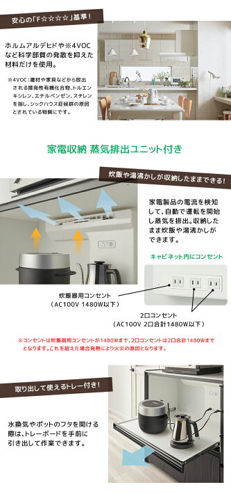 楽天市場】LIXIL カップボード カウンター シエラS 幅180cm 下段 