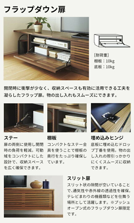 楽天市場】WOODONE ウッドワン 無垢の木システム収納 TVボードプラン 