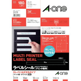 スリーエム ジャパン　3M　エーワン　ラベルシール（プリンタ兼用）キレイにはがせるタイプ　18面　【品番：31179】
