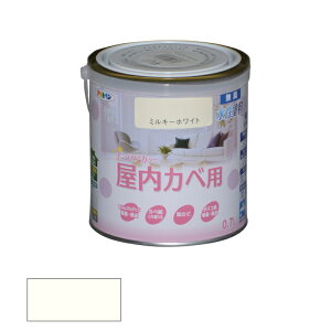 アサヒペン NEW 水性 インテリアカラー 屋内カベ用 0.7L ミルキーホワイト 【品番:4970925464972】