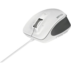 �o�b�t�@���[�iBUFFALO�j�@�L���@BlueLED�@�v���~�A���t�B�b�g�}�E�X�@M�T�C�Y�@�z���C�g�@�y�i�ԁFBSMBU500MWH�z