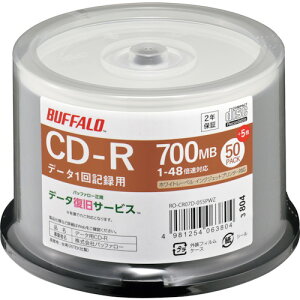 �o�b�t�@���[�iBUFFALO�j�@���w���f�B�A�@CD�|R�@PC�f�[�^�p�@700MB�@�@�l�`���l�������@50���{5���@�y�i�ԁFRO-CR07D-055PWZ�z